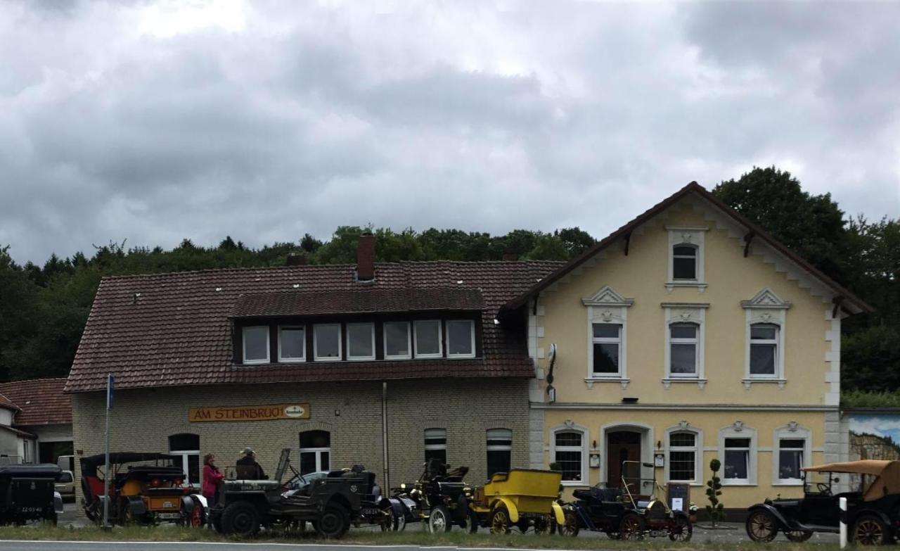 Pension Am Steinbruch Hilter Esterno foto